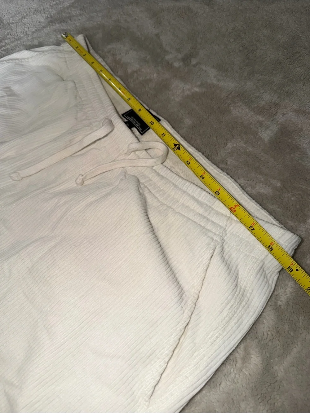 Todd Snyder Men’s Corduroy Weekend Drawstring Pants Size XL In Ivory